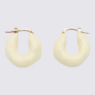 Shop Jil Sander Alabaster Brass Lightness Earrings
