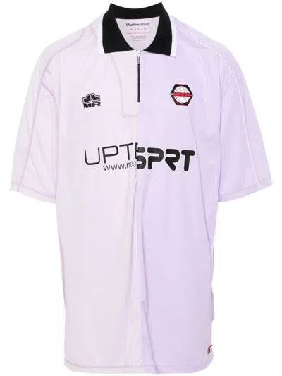 Shop Martine Rose Half And Half Football Top In Pink