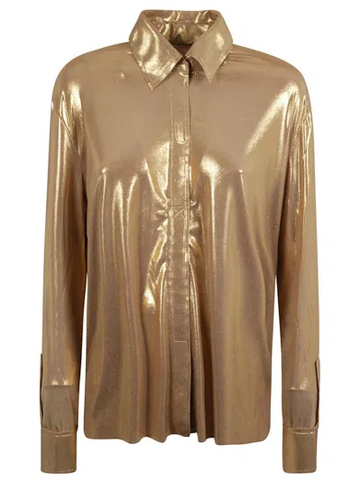 Shop Norma Kamali Shirts Golden