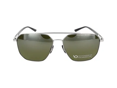 Shop Porsche Design Sunglasses In Palladium, Grey