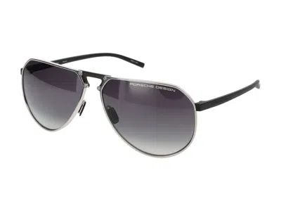 Shop Porsche Design Sunglasses In Titanium, Black