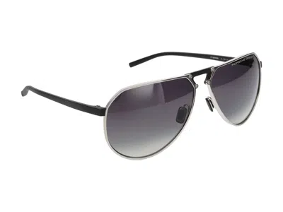 Shop Porsche Design Sunglasses In Titanium, Black