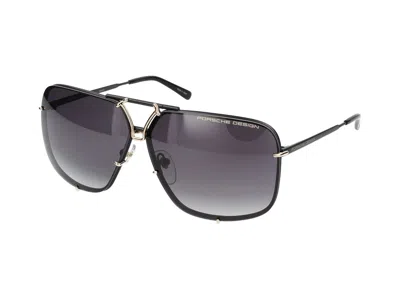 Shop Porsche Design Sunglasses In Black Gold