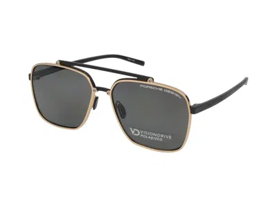 Shop Porsche Design Sunglasses In Gold, Black