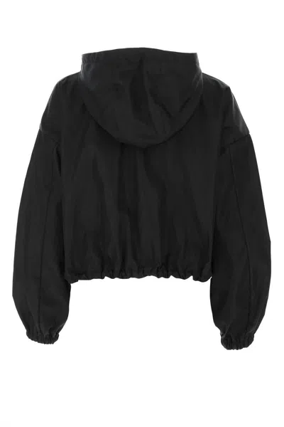 Prada Lightweight Cashgora Blouson Jacket In Black