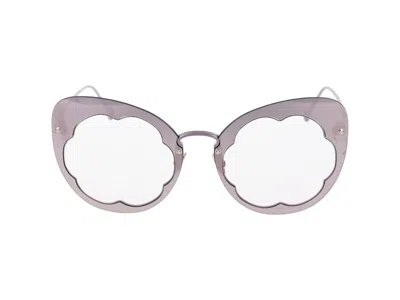 Shop Ferragamo Salvatore  Sunglasses In Metallic Iris