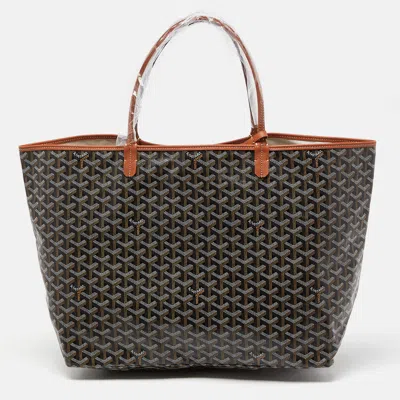 GOYARD Pre-owned Ine Coated Canvas And Leather Saint Louis Gm Tote In Black
