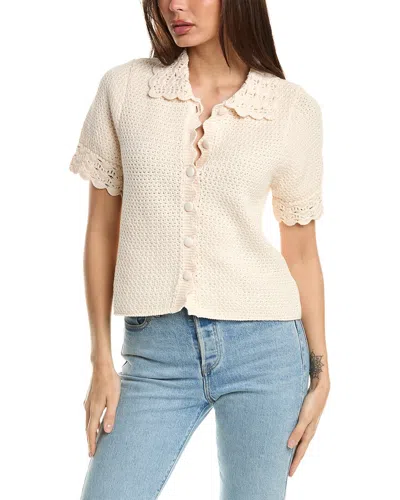 Shop Design History Olivia Sweater Shirt In Beige