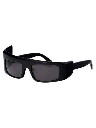 Shop Gcds Sunglasses In 01a Nero Lucido/fumo