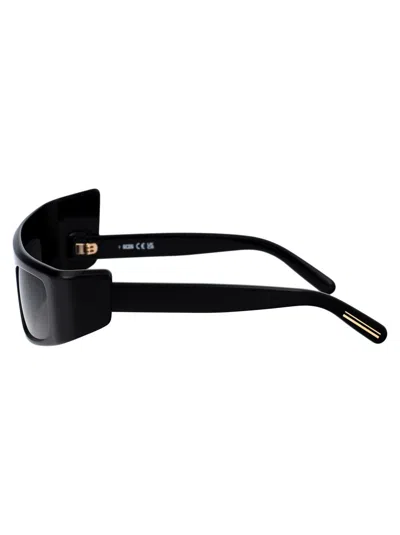 Gcds Nero Lucido Acetate Sunglasses In Black