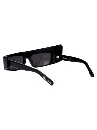 Shop Gcds Sunglasses In 01a Nero Lucido/fumo