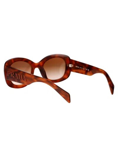 Shop Prada Sunglasses In 18r70e Cognac Tortoise