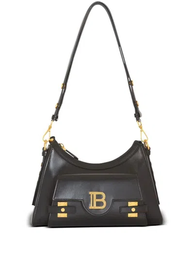 Shop Balmain B-buzz Hobo Bags In Black