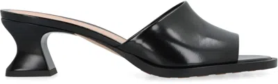 Shop Bottega Veneta Sandals " Cha-cha Mule" With Sculptural Heel. In Black