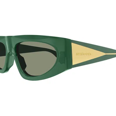 Bottega Veneta Bv1277s Sunglasses In 003 Green Crystal Green