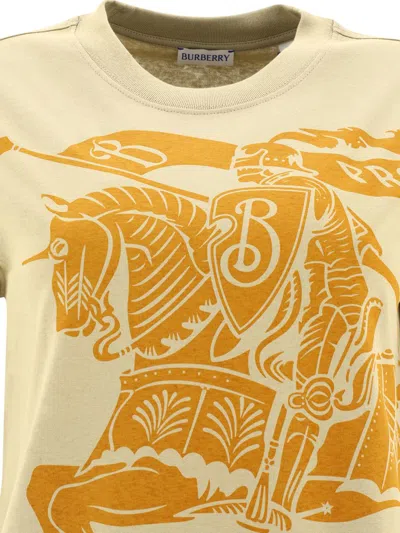 Shop Burberry "ekd" T-shirt In Beige