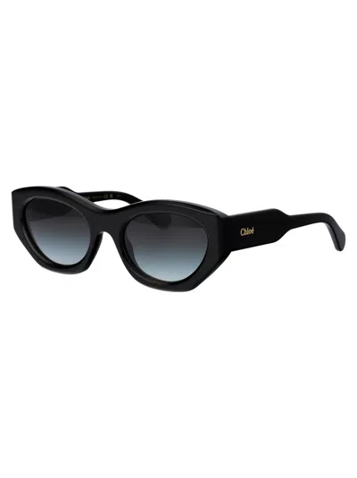 Shop Chloé Chloe Sunglasses In 001 Black Black Grey