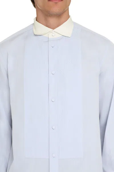 Shop Gucci Cotton Poplin Shirt In Blue