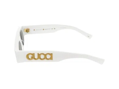 Shop Gucci Sunglasses In White White Grey