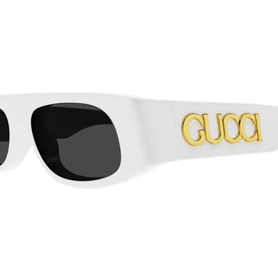 Shop Gucci Sunglasses In White White Grey