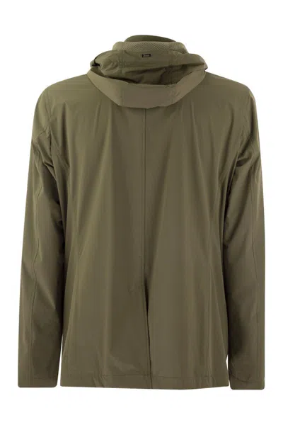 Herno Men's Technical Fabric Jacket With Hood In Green