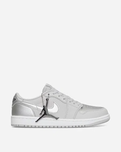 Shop Nike Air Jordan 1 Retro Low Og Sneakers Neutral Grey / Metallic Silver In Multicolor