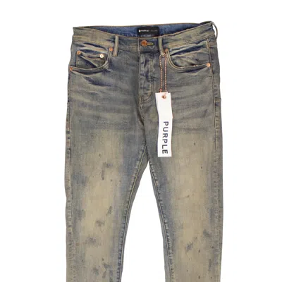 Shop Purple Brand Oil Repair Skinny Jeans - Indigo In Blue