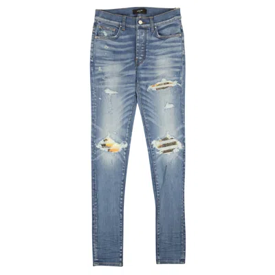 Shop Amiri Aloha Mx1 70's Straight-fit Jeans - Indigo In Blue
