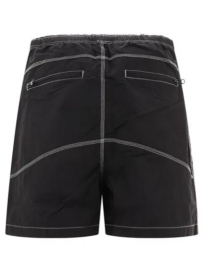 Shop Brain Dead "triple Needle" Shorts In Black