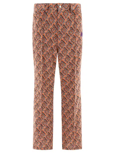 Needles Patterned Bootcut Pants In Brown