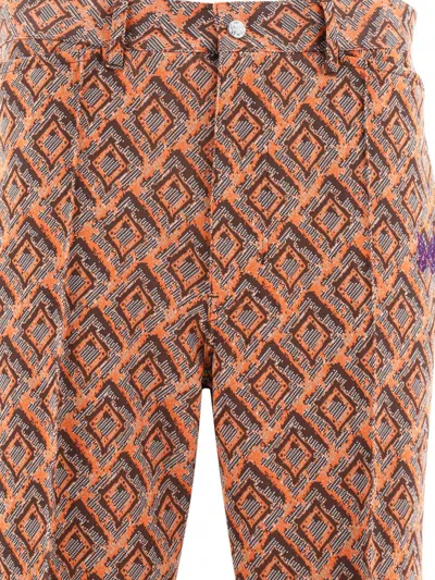 Needles Patterned Bootcut Pants In Brown