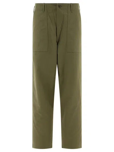 Shop Orslow "army Fatigue" Trousers In Green