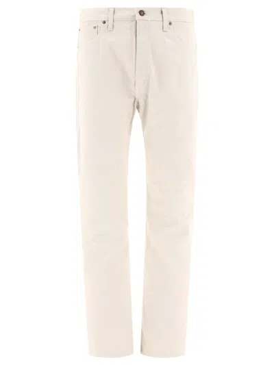 Shop Orslow Pique Trousers In Grey