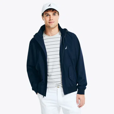 Nautica Mens Rainbreaker Bomber Jacket In Blue