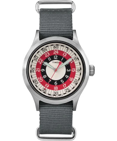 Shop Timex Men's 40mm Fabric Watch Tw4b05700jr In Grey