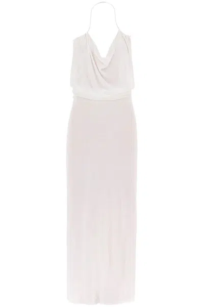 Shop Christopher Esber "long Knit Necklace Dress In In Bianco