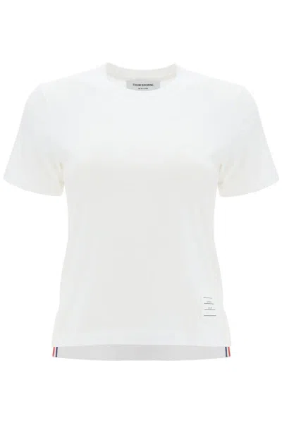 Shop Thom Browne Lightweight T-shirt With Sl In Bianco