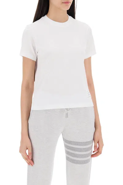 Shop Thom Browne Lightweight T-shirt With Sl In Bianco
