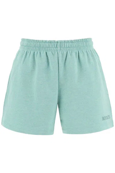 Shop Rotate Birger Christensen Organic Cotton Sports Shorts For Men In Verde