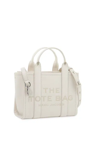 Shop Marc Jacobs The Leather Small Tote Bag In Neutro