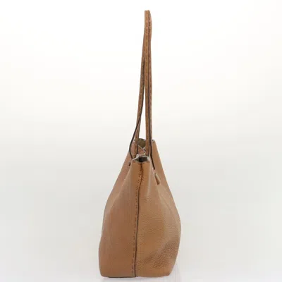 Shop Fendi Brown Leather Tote Bag ()