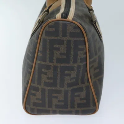 Shop Fendi Zucca Brown Canvas Travel Bag ()