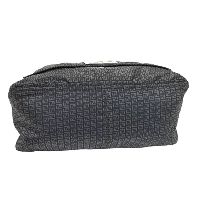 Shop Fendi Zucca Grey Synthetic Shoulder Bag ()