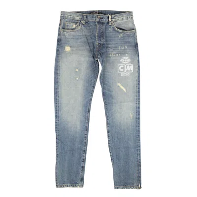 Shop Visitor On Earth Distressed Jeans - Blue