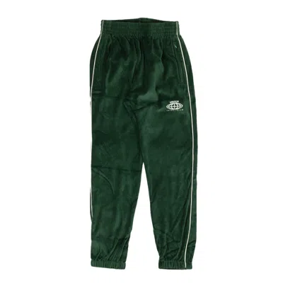 Shop Visitor On Earth Velour Pants - Green