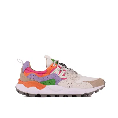 Shop Flower Mountain Yamano 3 Multicolor Suede And Nylon Sneakers
