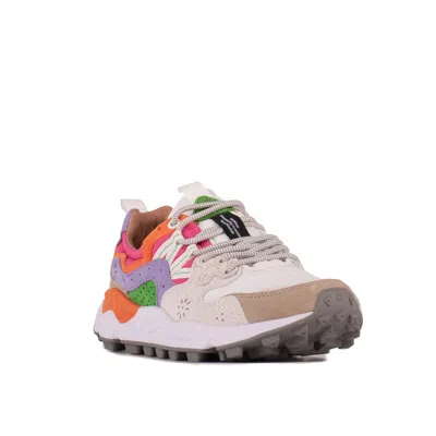 Shop Flower Mountain Yamano 3 Multicolor Suede And Nylon Sneakers