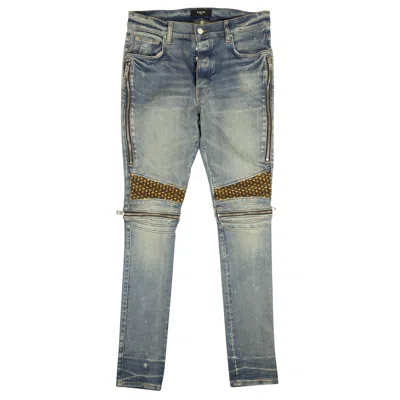 Shop Amiri Mx2 Velvet Pj Jeans - Clay Indigo In Blue