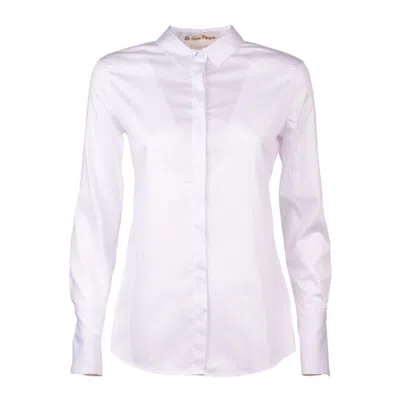Shop Le Sarte Pettegole Stretch Shirt In White