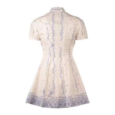 Philosophy Di Lorenzo Serafini Printed Short-sleeve A-line Mini Dress In White